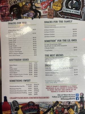 Menu photo 2 Champy's Murfreesboro Murfreesboro, TN