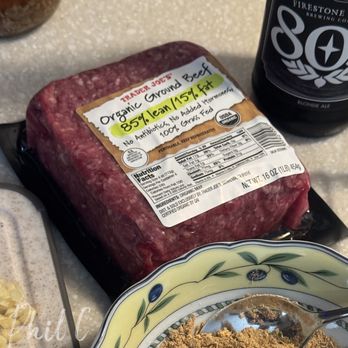 Trader Joe's - Quality ground beef for chili or tacos. Just the right amount of fat for me. - Grocery Near Me - Cerritos, California Trader Joe's - Quality ground beef for chili or tacos. Just the right amount of fat for me. - Grocery Near Me - Cerritos, California