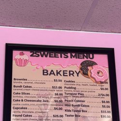 2 Sweets Bakery - Menu