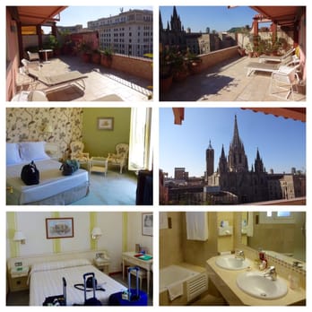 Hotel Colón - 1-4, Room 606 & the view from the terrace. 5-6 are of Room 607. The bathrooms are virtually the same. - Hotels Near Me - Barcelona, B Hotel Colón - 1-4, Room 606 & the view from the terrace. 5-6 are of Room 607. The bathrooms are virtually the same. - Hotels Near Me - Barcelona, B