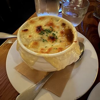 Entre Nous French Bistro - Soupe a lOignon Gratinee - Wine Bars Near Me - Pasadena, California Entre Nous French Bistro - Soupe a lOignon Gratinee - Wine Bars Near Me - Pasadena, California
