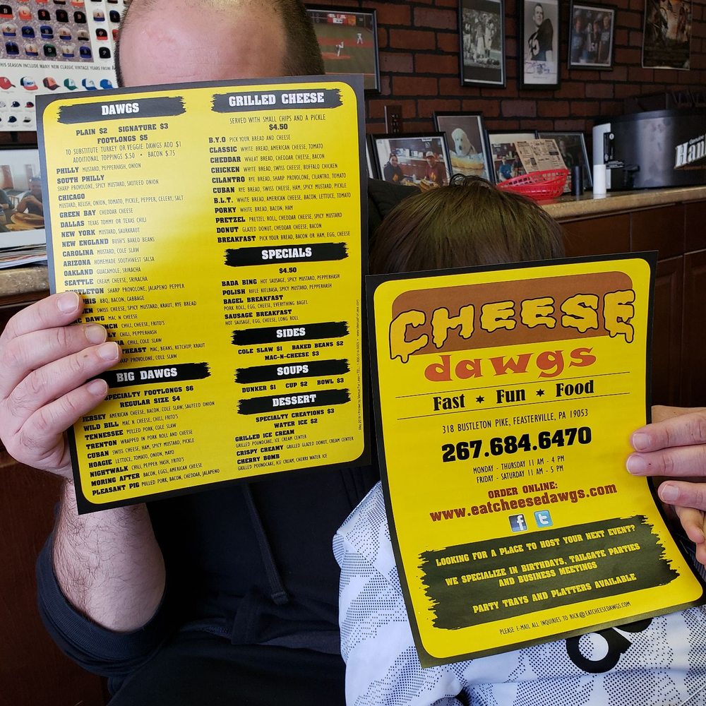 Cheese Dawgs - Mystery man & boy - Hot Dogs Near Me - Bristol, Pennsylvania Cheese Dawgs - Mystery man & boy - Hot Dogs Near Me - Bristol, Pennsylvania