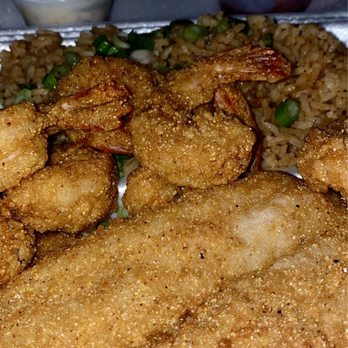 Capitan Seafood Kitchen - 8 Shrimp + 2 Filet Fish + Fried Rice - Seafood Near Me - Houston, Texas Capitan Seafood Kitchen - 8 Shrimp + 2 Filet Fish + Fried Rice - Seafood Near Me - Houston, Texas
