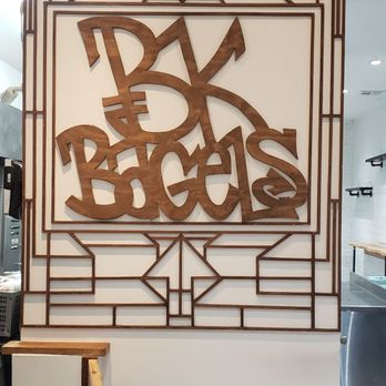 BK Bagels - a sign on the wall - Juice Bars & Smoothies Near Me - Brooklyn, New York