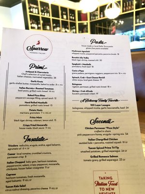 Menu photo 7 Sparrow Modern Italian Edmond, OK