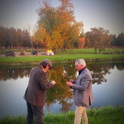 Firearms Academy of Wisconsin - You can fish trout outside the office of firearms academy in Wisconsin.