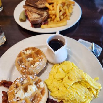 Maple N Jams Cafe - Reuben sandwich with fries and mini waffle combo special - American Near Me - Burbank, Illinois Maple N Jams Cafe - Reuben sandwich with fries and mini waffle combo special - American Near Me - Burbank, Illinois