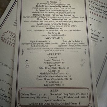Le Parisien - Menu - French Near Me - Oklahoma City, Oklahoma