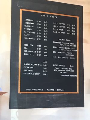 Menu photo 6 Curio Coffee Cambridge, MA