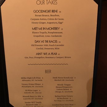 Hell or High Water - Menu - Cocktail Bars Near Me - Louisville, Kentucky Hell or High Water - Menu - Cocktail Bars Near Me - Louisville, Kentucky