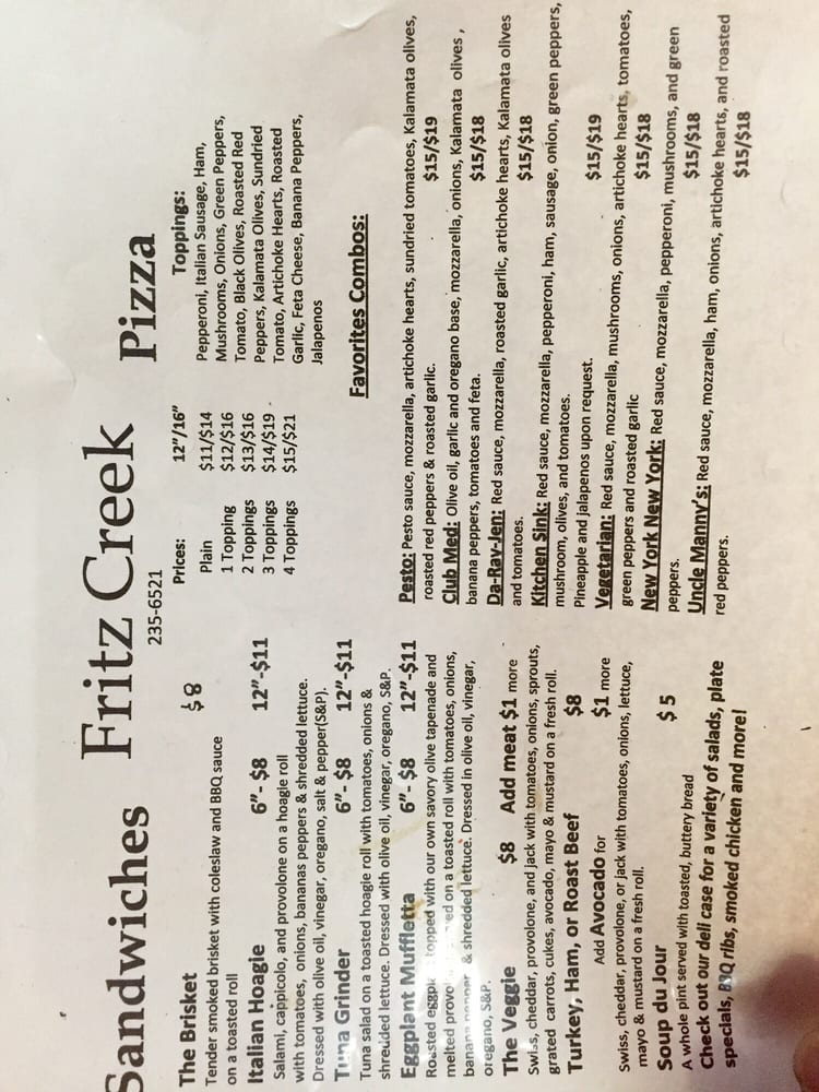 FRITZ CREEK PIZZA Updated August 2024 E End Rd, Homer, Alaska