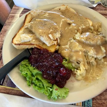 Crosswinds Restaurant - Payson Airport - Open face Hot Turkey & mashed potatoes - American Near Me - Payson, Arizona