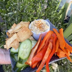 Fresh Hummus and Veggie Plate