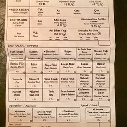 Miso Ramen - Menu