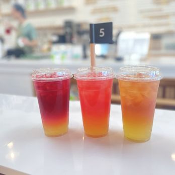 Honey’s Bistro - Arnold Palmer iced tea with blueberry, raspberry, and peach flavoring added. - Salad Near Me - Glen Head, New York Honey’s Bistro - Arnold Palmer iced tea with blueberry, raspberry, and peach flavoring added. - Salad Near Me - Glen Head, New York