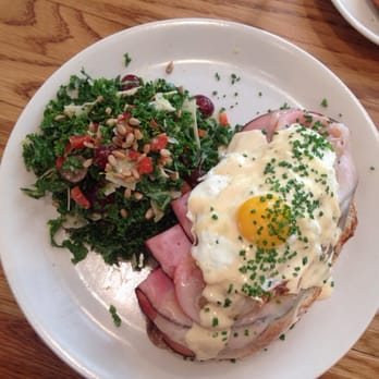 Copa Vida - Croque Madame with a side of kale salad - New American Near Me - Pasadena, California