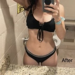 Stomach starting look flatter and skin tighter