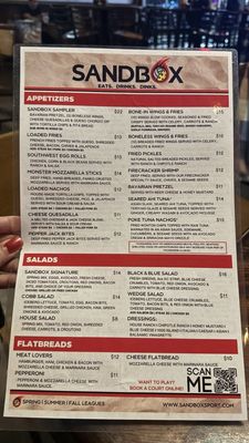 Menu photo 1 The Sandbox Kansas City, MO