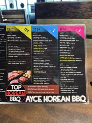Menu photo 2 Top Korean BBQ Henderson, NV Menu photo 2 Top Korean BBQ Henderson, NV