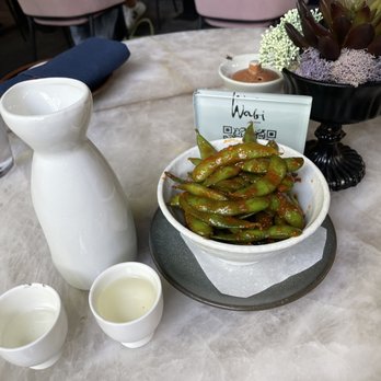 Wabi on Rose - Edamame & Sake - Sushi Bars Near Me - Venice, California Wabi on Rose - Edamame & Sake - Sushi Bars Near Me - Venice, California