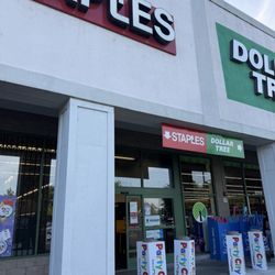 Outside, sharing the same space with Dollar Tree