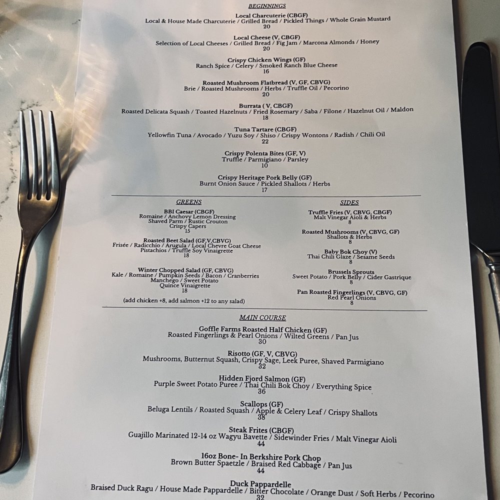 The Bird & Bottle Inn - Menu - Venues & Event Spaces Near Me - Garrison, New York