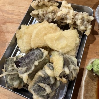 Izakaya Tenkichi - T-B: maitake mushrooms, heart of palm, and eggplant - Japanese Near Me - Honolulu, Hawaii Izakaya Tenkichi - T-B: maitake mushrooms, heart of palm, and eggplant - Japanese Near Me - Honolulu, Hawaii