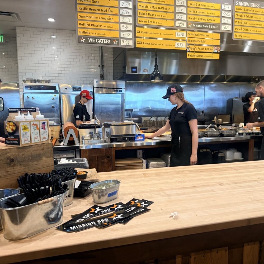 Mission BBQ - Staff at the order area - Barbeque Near Me - Mount Dora, Florida Mission BBQ - Staff at the order area - Barbeque Near Me - Mount Dora, Florida