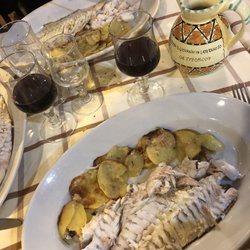 Pesce del giorno fatto al forno con patate