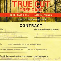 True Cut Tree Care - DO NOT USE. Con men with chain saws.
