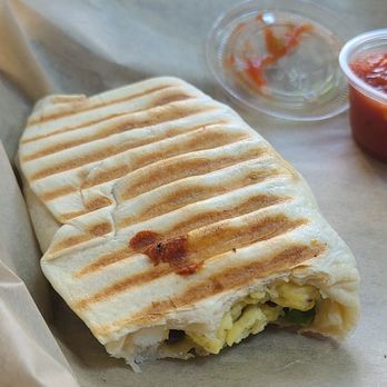 Funny Farm Coffee - Baby burrito with potatoes eggs beans salsa on the side - Coffee Roasteries Near Me - Lawrenceburg, Indiana Funny Farm Coffee - Baby burrito with potatoes eggs beans salsa on the side - Coffee Roasteries Near Me - Lawrenceburg, Indiana