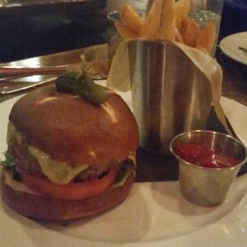Rock Harbor Grill - The Burger - don't you want that pickle on top!! - Gastropubs Near Me - Orleans, Massachusetts