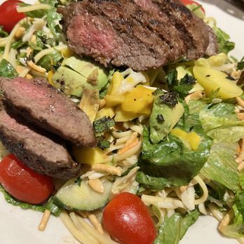 Jakers Bar and Grill - Thai noodle salad with medium steak - American Near Me - Twin Falls, Idaho Jakers Bar and Grill - Thai noodle salad with medium steak - American Near Me - Twin Falls, Idaho