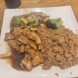 Hibachi Faux chicken... Hibachi Faux chicken...