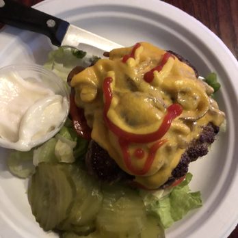 Legends Southside Bar - Burger with caramelized onion- no bun - Sports Bars Near Me - Richmond, Indiana Legends Southside Bar - Burger with caramelized onion- no bun - Sports Bars Near Me - Richmond, Indiana
