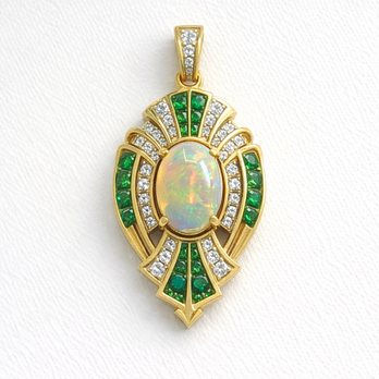 The Goldsmiths Bench - Opal, Emerald and Diamond remount - Jewelry Near Me - Berkley, Michigan The Goldsmiths Bench - Opal, Emerald and Diamond remount - Jewelry Near Me - Berkley, Michigan