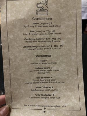 Menu photo 6 Gramophone Winery Richmond, VA