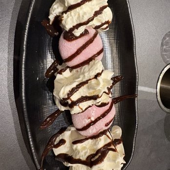 The One Korean BBQ + Bar - Strawberry mochi - Barbeque Near Me - High Point, North Carolina The One Korean BBQ + Bar - Strawberry mochi - Barbeque Near Me - High Point, North Carolina