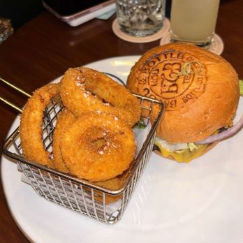 Bayou & Bottle - Burger and onion rings - New American Near Me - Houston, Texas