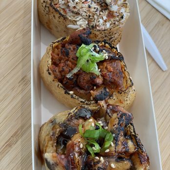 Atoyubu - Garlic Butter Crab, Grilled Spicy Pork, Grilled Eel (Top to Bottom) - Japanese Near Me - Buena Park, California