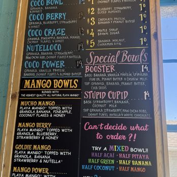 Playa Bowls - 07/18/2026 - Menu - Coffee & Tea Near Me - Edgewater, Colorado