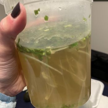Saigon City Restaurant - Chicken pho broth in carryout container - Vietnamese Near Me - Albuquerque, New Mexico