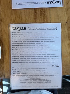 Menu photo 2 Bar Acuda Hanalei, HI Menu photo 2 Bar Acuda Hanalei, HI