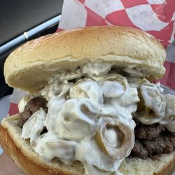 The delicious olive burger!!!