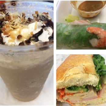 Fusion - Coconut Moch Frap, shrimp spring roll and banh mi sandwich. All was satisfying. - Coffee & Tea Near Me - Rancho Cordova, California Fusion - Coconut Moch Frap, shrimp spring roll and banh mi sandwich. All was satisfying. - Coffee & Tea Near Me - Rancho Cordova, California