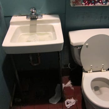 Toronado - Super small bathroom, not wheelchair accessible, nice wall art though! - Dive Bars Near Me - San Francisco, California Toronado - Super small bathroom, not wheelchair accessible, nice wall art though! - Dive Bars Near Me - San Francisco, California