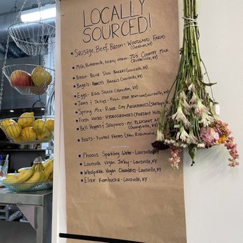 Full Stop - a poster with a list of local sources - Coffee & Tea Near Me - Louisville, Kentucky