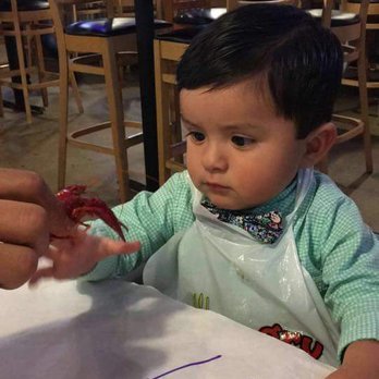Angry Crab Shack - Thiago's  first crab experience :) - Cajun/Creole Near Me - Goodyear, Arizona