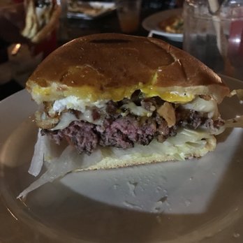 La Lanterna Restaurant & Caffe - Burger (I added bacon and fried egg) - Italian Near Me - Yonkers, New York