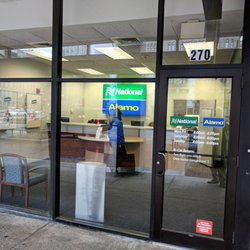 National Car Rental - Storefront entrance, park on 7th floor in the garage.